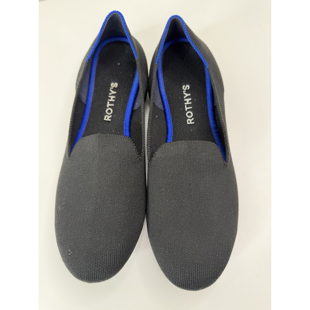 Rothy's The Loafer Black Slip On Flat Shoes Women's Size 9 - Picture 2 of 10